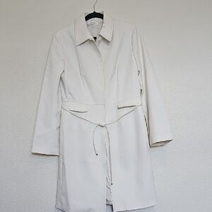 Tahari ASL Women's White Trench Coat